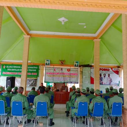 Peningkatan Kapasitas Satlinmas Desa Buntalan Kecamatan Temayang Kabupaten Bojonegoro
